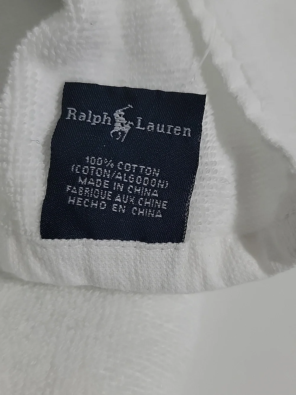 Ralph Lauren White Polo Bear Graphic Extra Large Towel